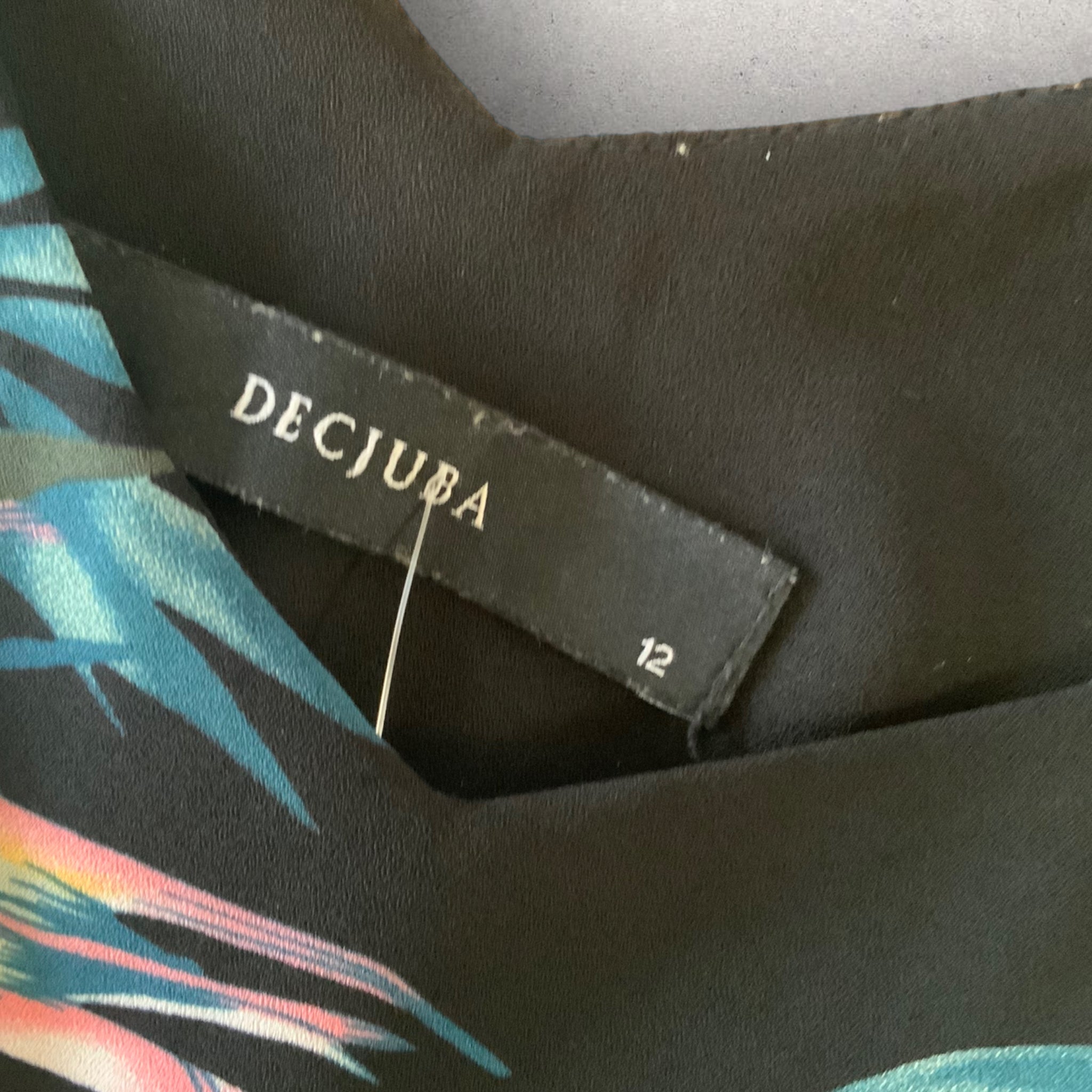 DECJUBA Womens Leaf Print Cami Top - Size 12