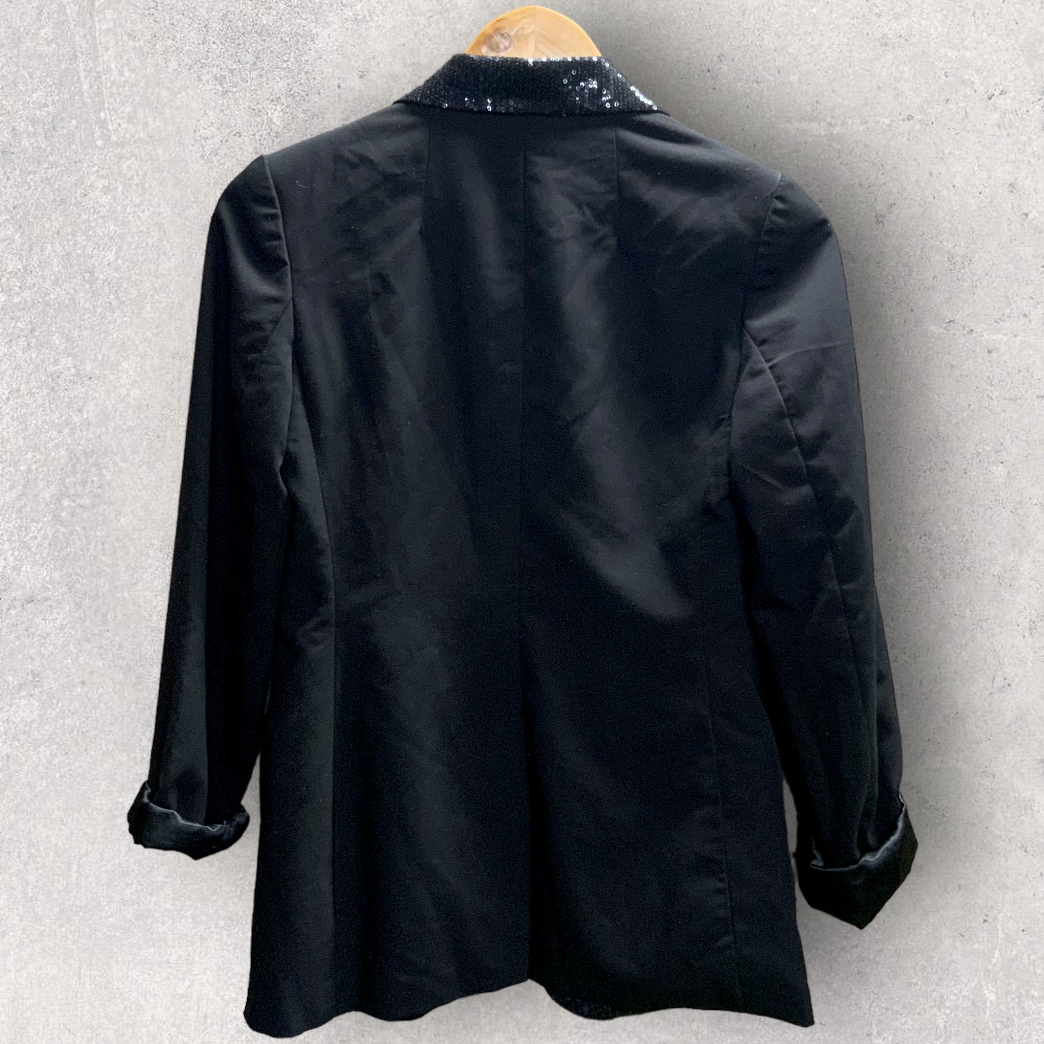BARDOT Sequin Collar Black Blazer Jacket - Size 8