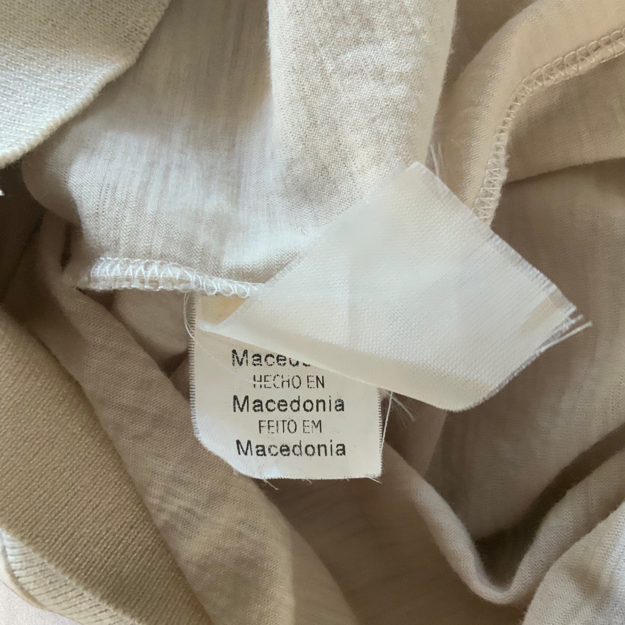 MOSCHINO Hooded 3/4 Sleeve Cream T Shirt - Size 12