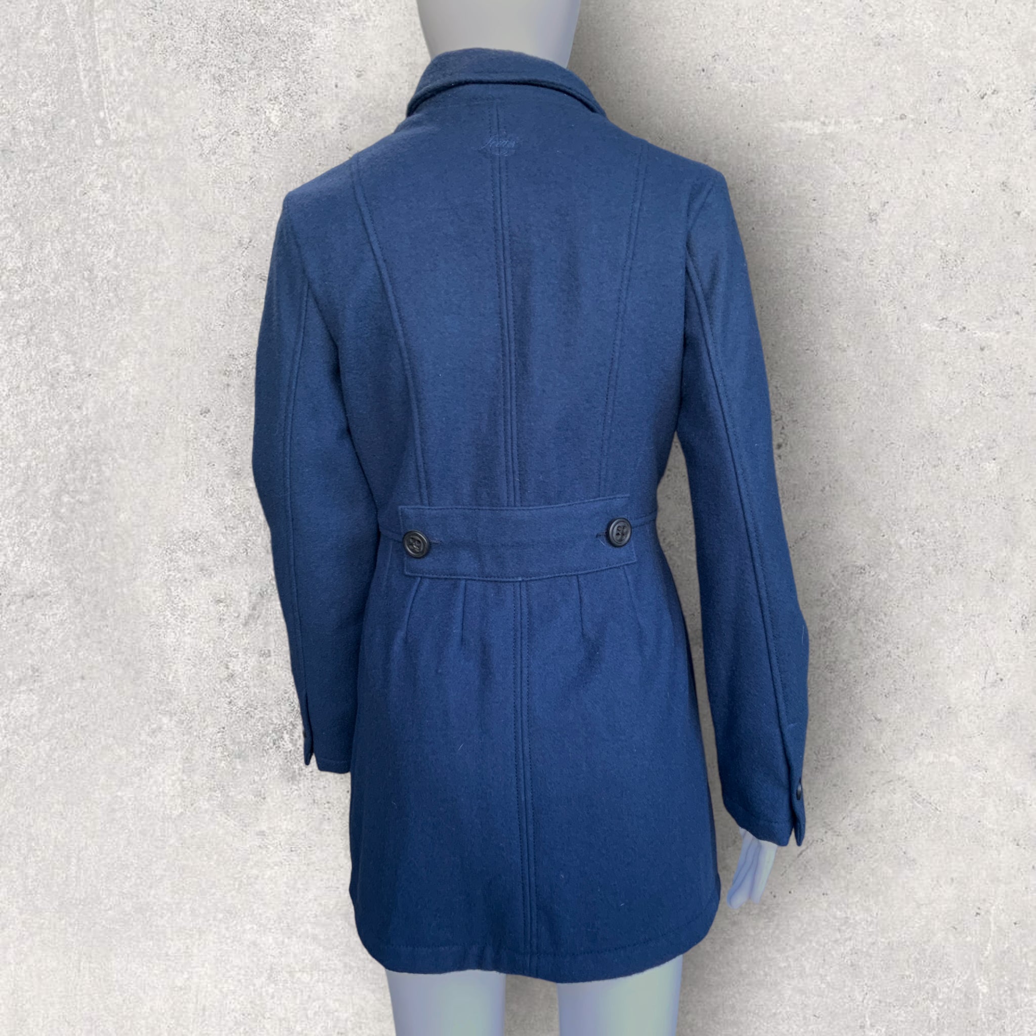 LEVI's Womens Size M Blue Double Breasted Pea Coat Wool Blend