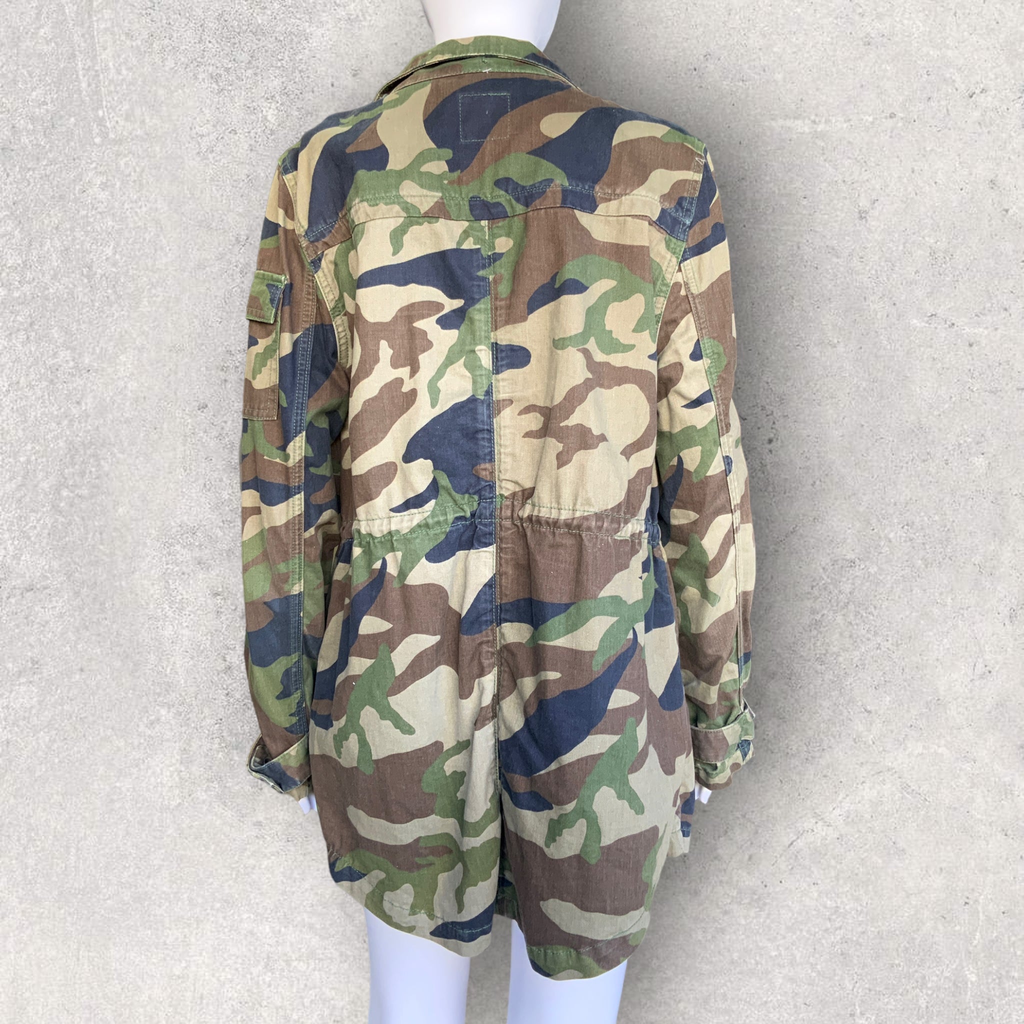 SPORTSGIRL Camouflage Longline Military Style Jacket - Size 10