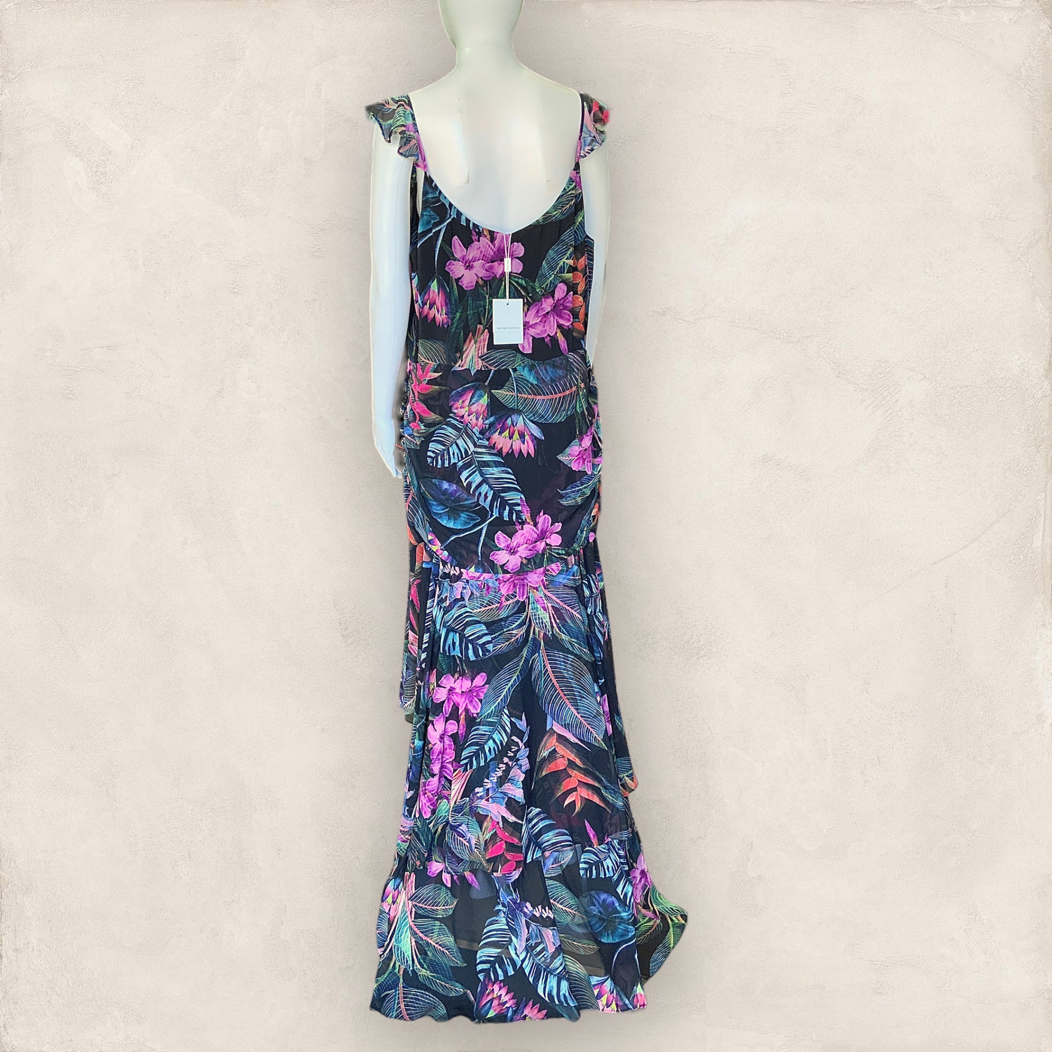 BNWT WAYNE COOPER Long Tropical Print Maxi Dress RRP$249 - Size 18