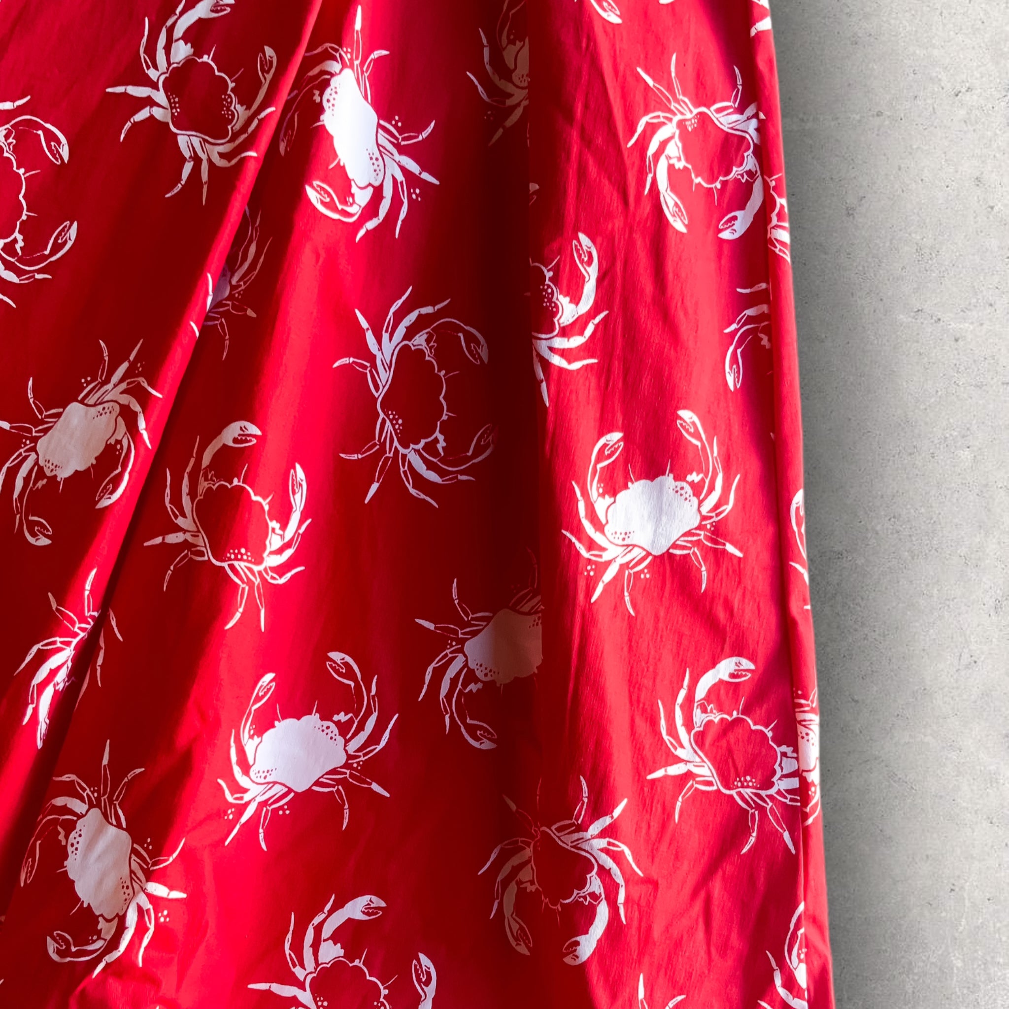 LINDY BOP 'Marie' Red Crab Print Swing Skirt - Size UK24