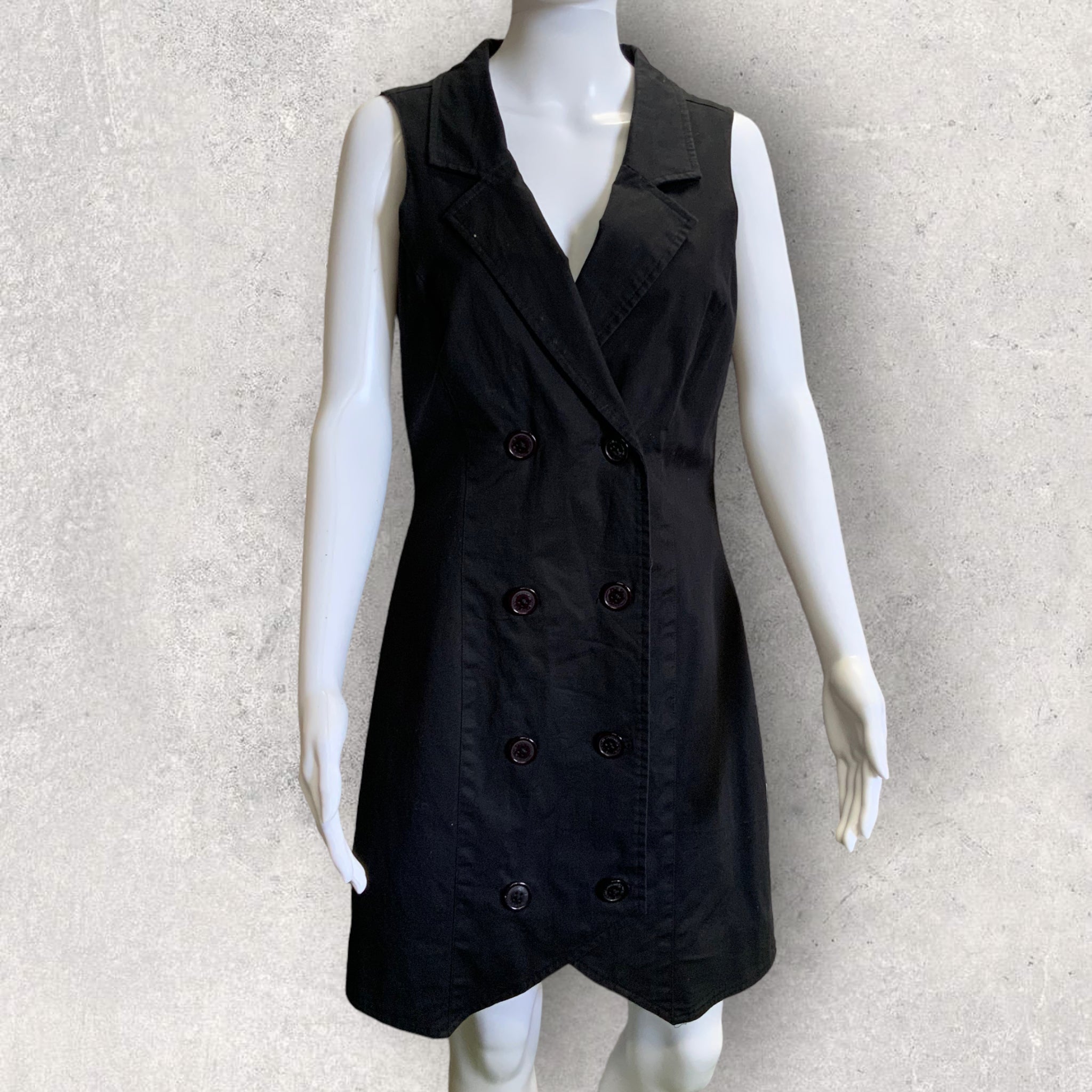 BEN SHERMAN Womens Sleeveless Double Breasted Blazer Dress - Size L