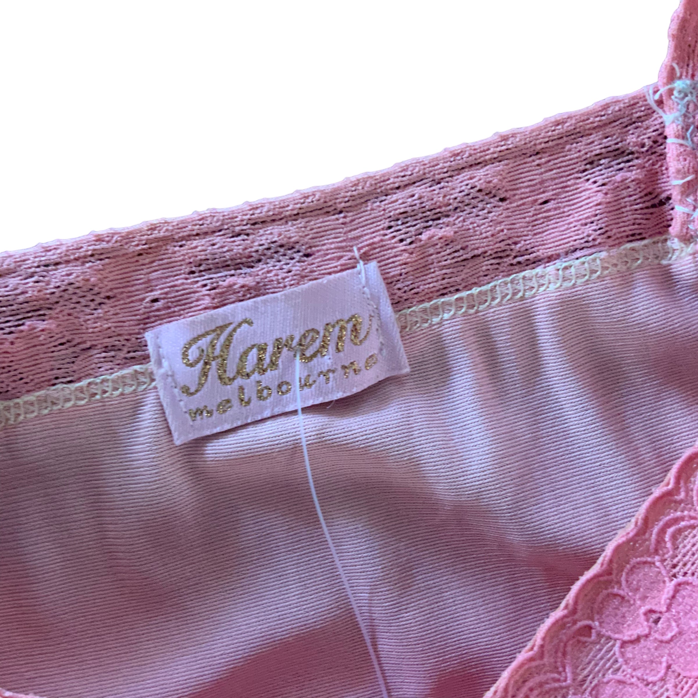 HAREM Melbourne Pink Embellished Singlet Top - Size S/M