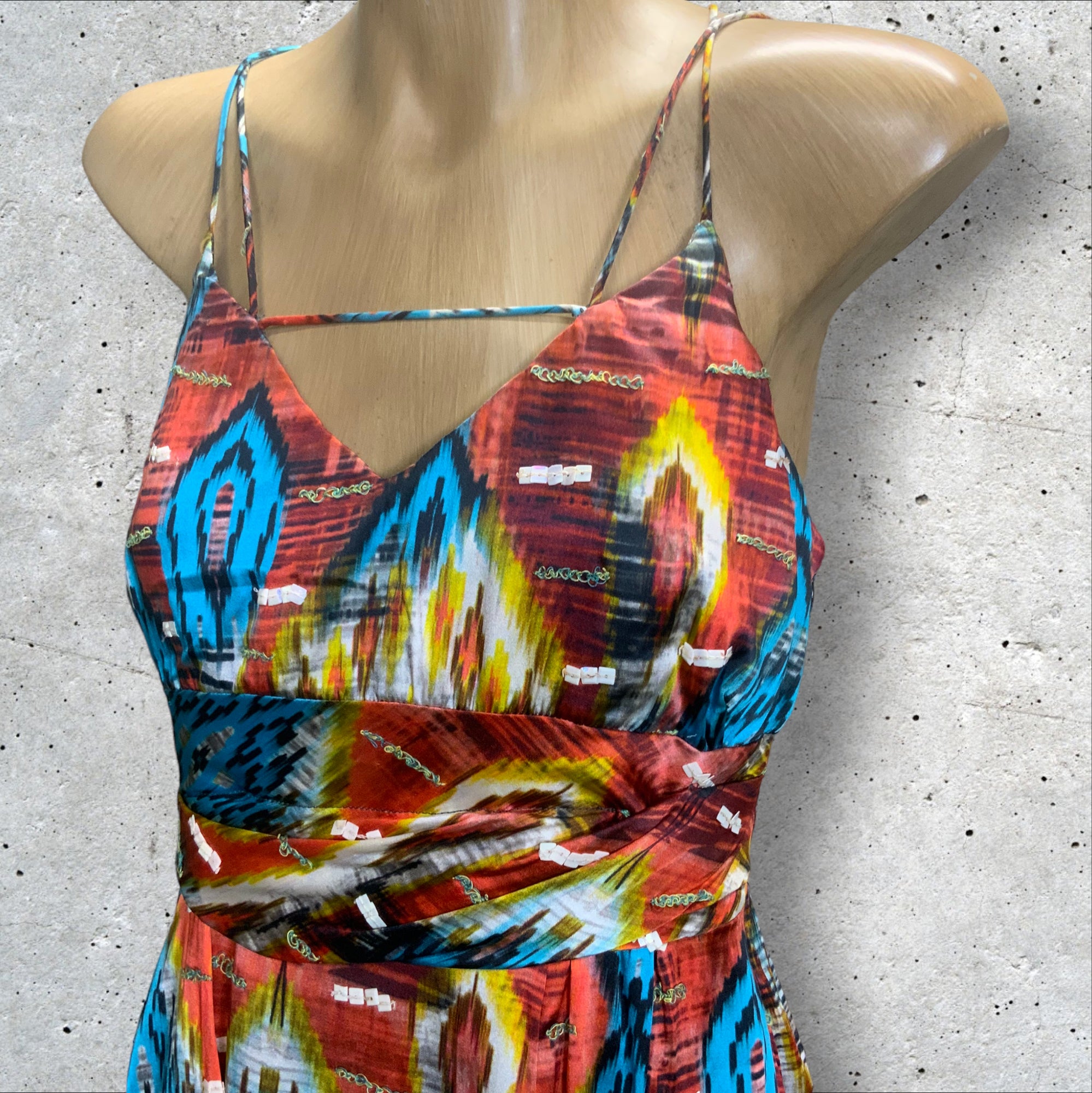BNWT COOP by Trelise Cooper Silk Party Dress SHAMEN Colour Splash - Size 8