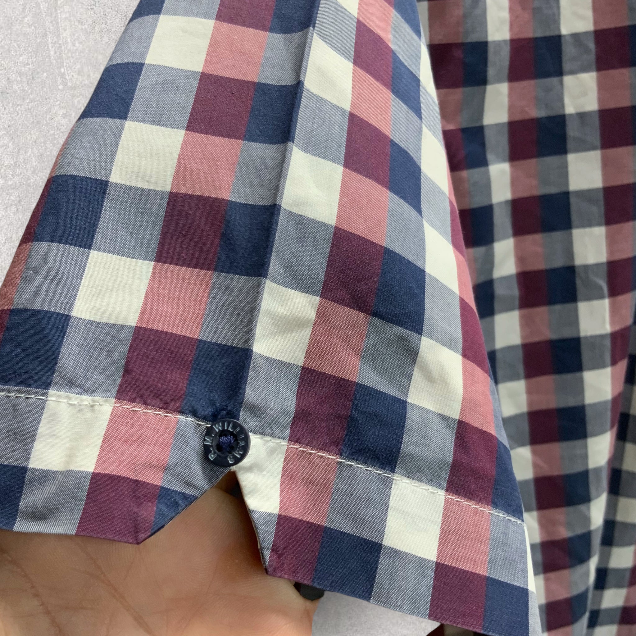 RM WILLIAMS Mens Short Sleeved Gingham Shirt - Size XL