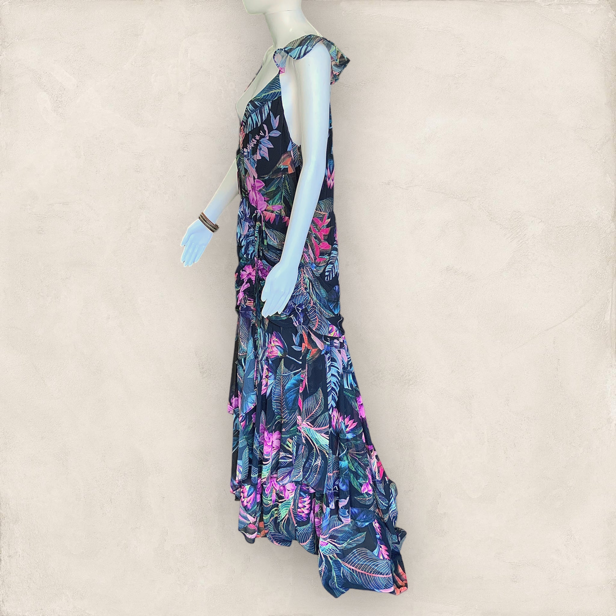 BNWT WAYNE COOPER Long Tropical Print Maxi Dress RRP$249 - Size 18