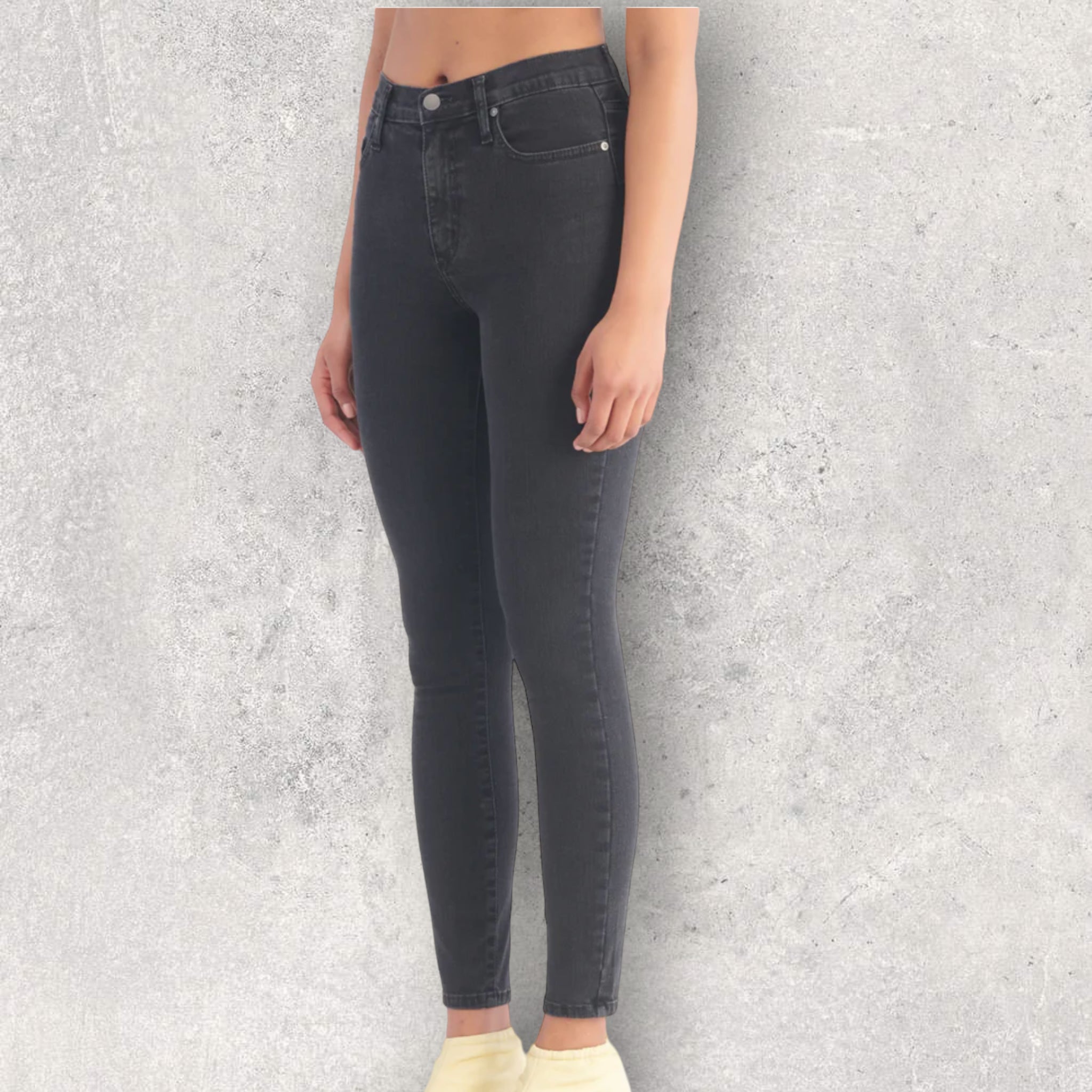 BNWT NOBODY Cult High Rise Skinny Jeans - Worn Black Size 26 (AU8)