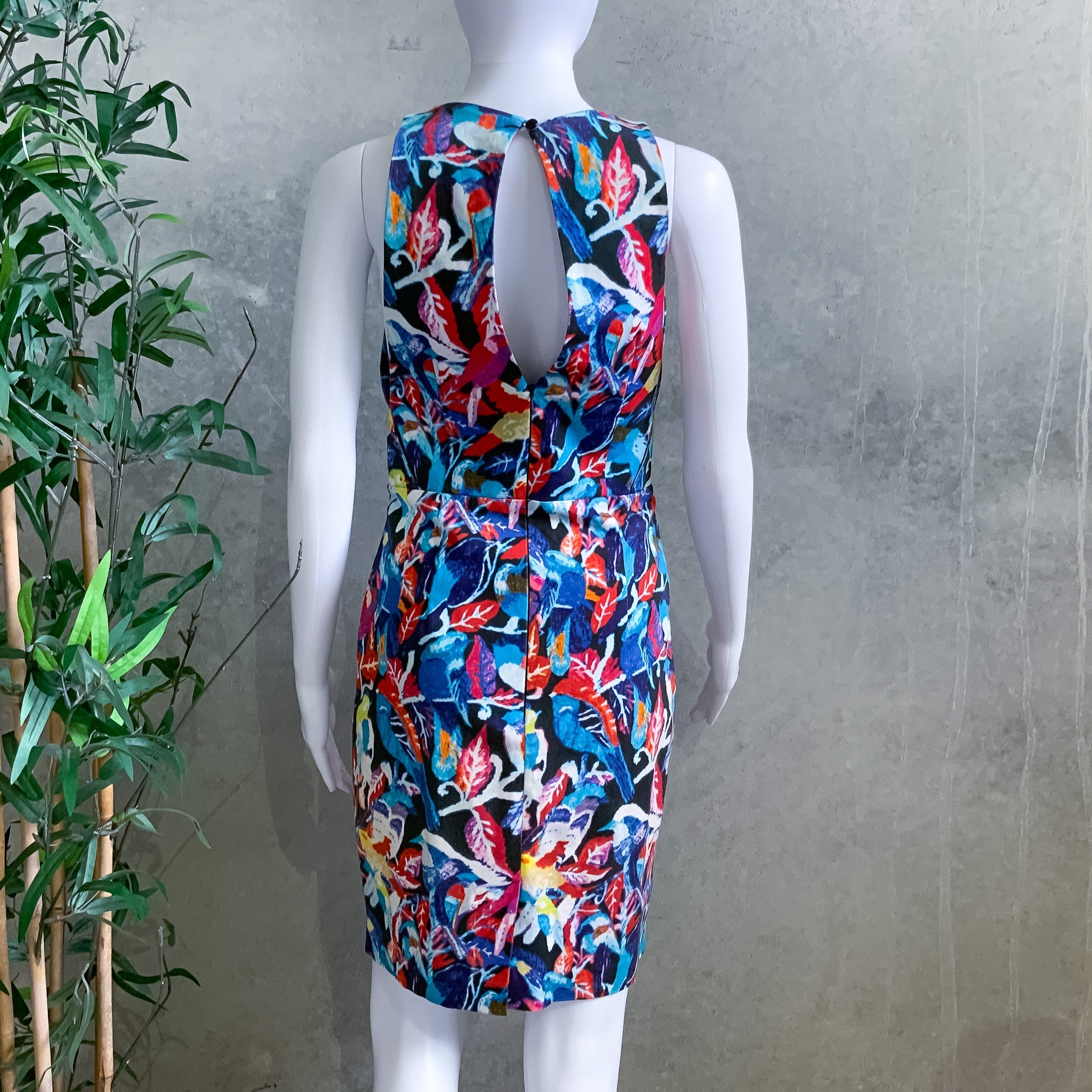 SHEIKE Bright Tropical Print Sleeveless Pencil Dress - Size 10