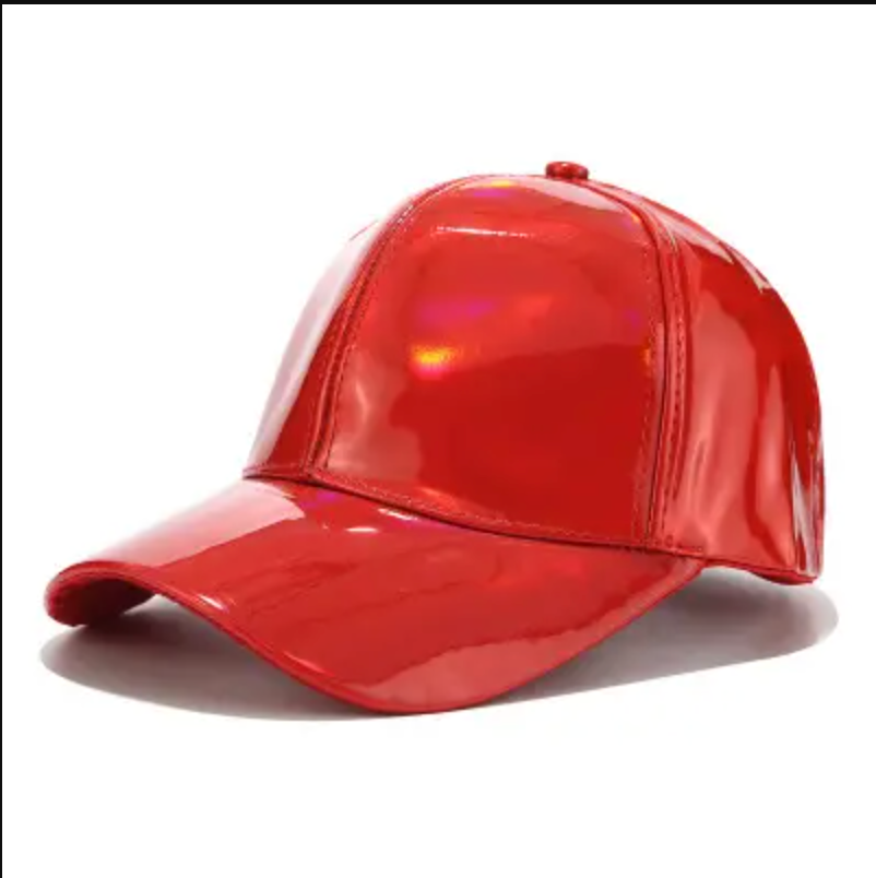 Unisex Metallic Wide Brim Adjustable Baseball Hip Hop Cap