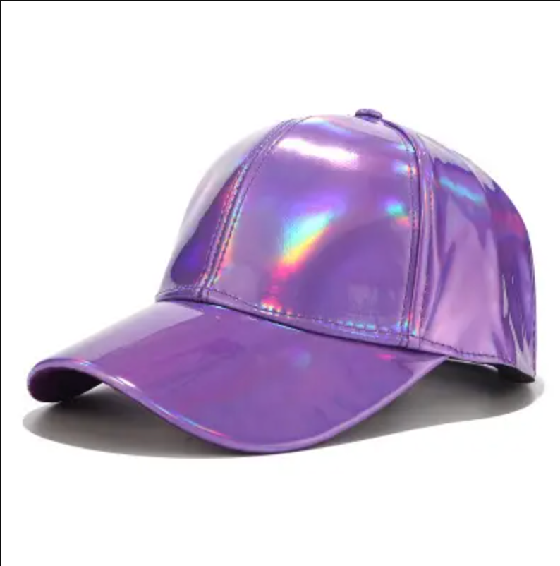 Unisex Metallic Wide Brim Adjustable Baseball Hip Hop Cap