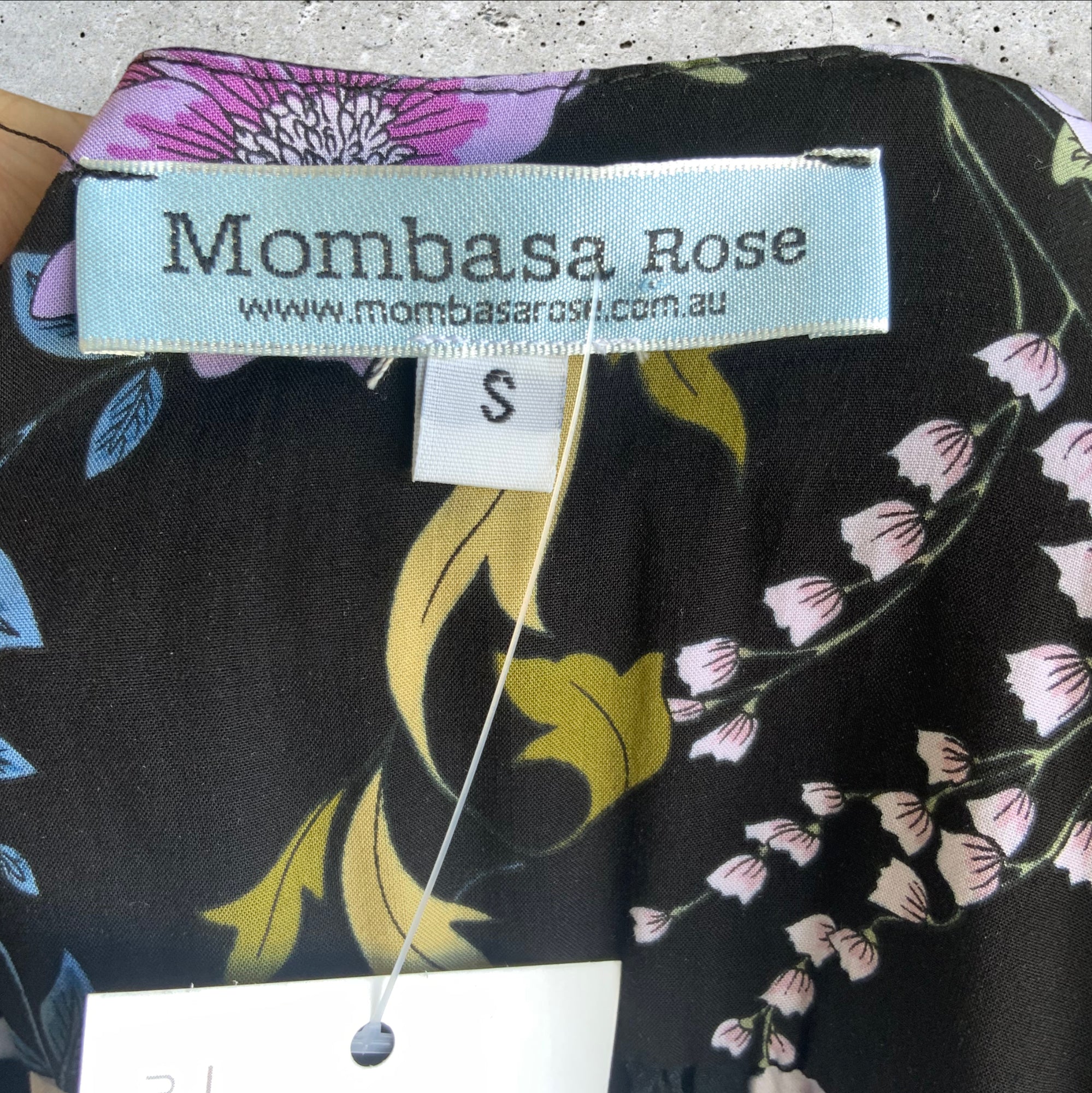 MOMBASSA ROSE Bohemian Floral Print Flare Sleeved Wrap Blouse - Size 10