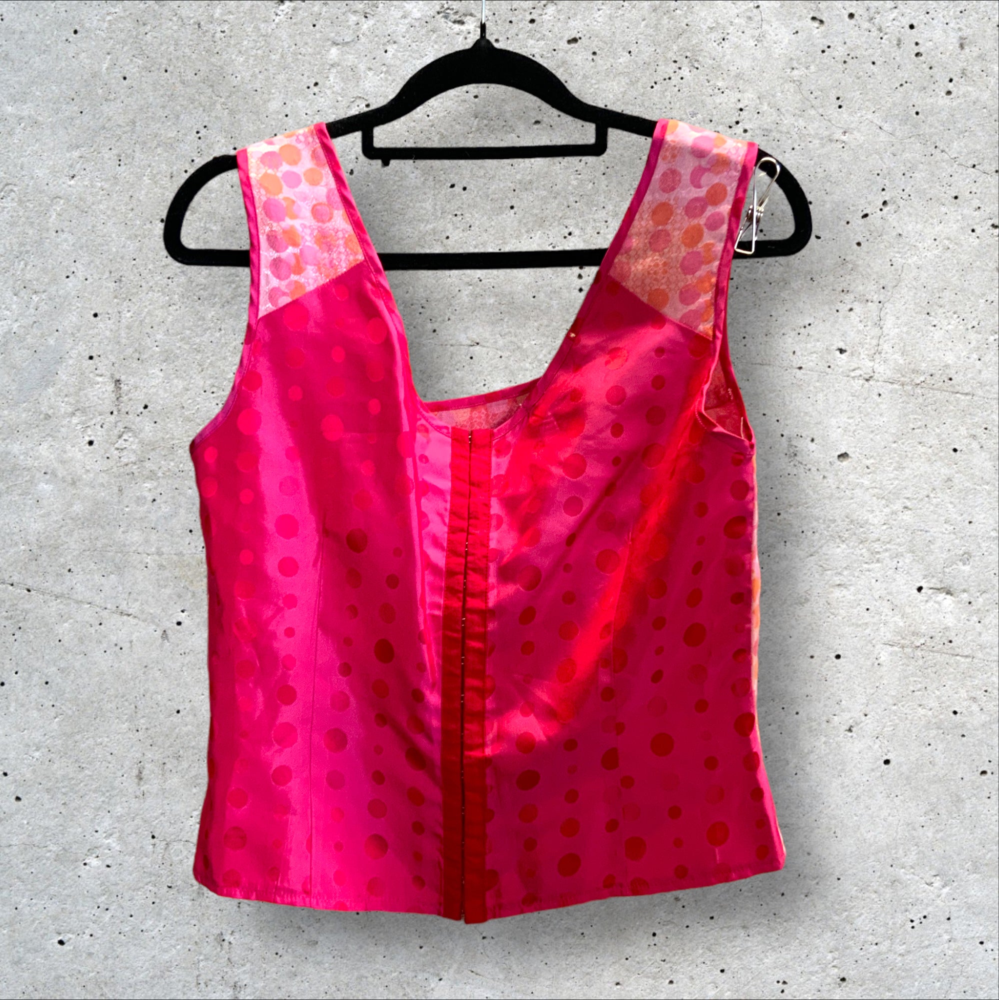 VINTAGE ALANNAH HILL Two Piece Pink Dotty Set - Bustle Skirt - Size 12