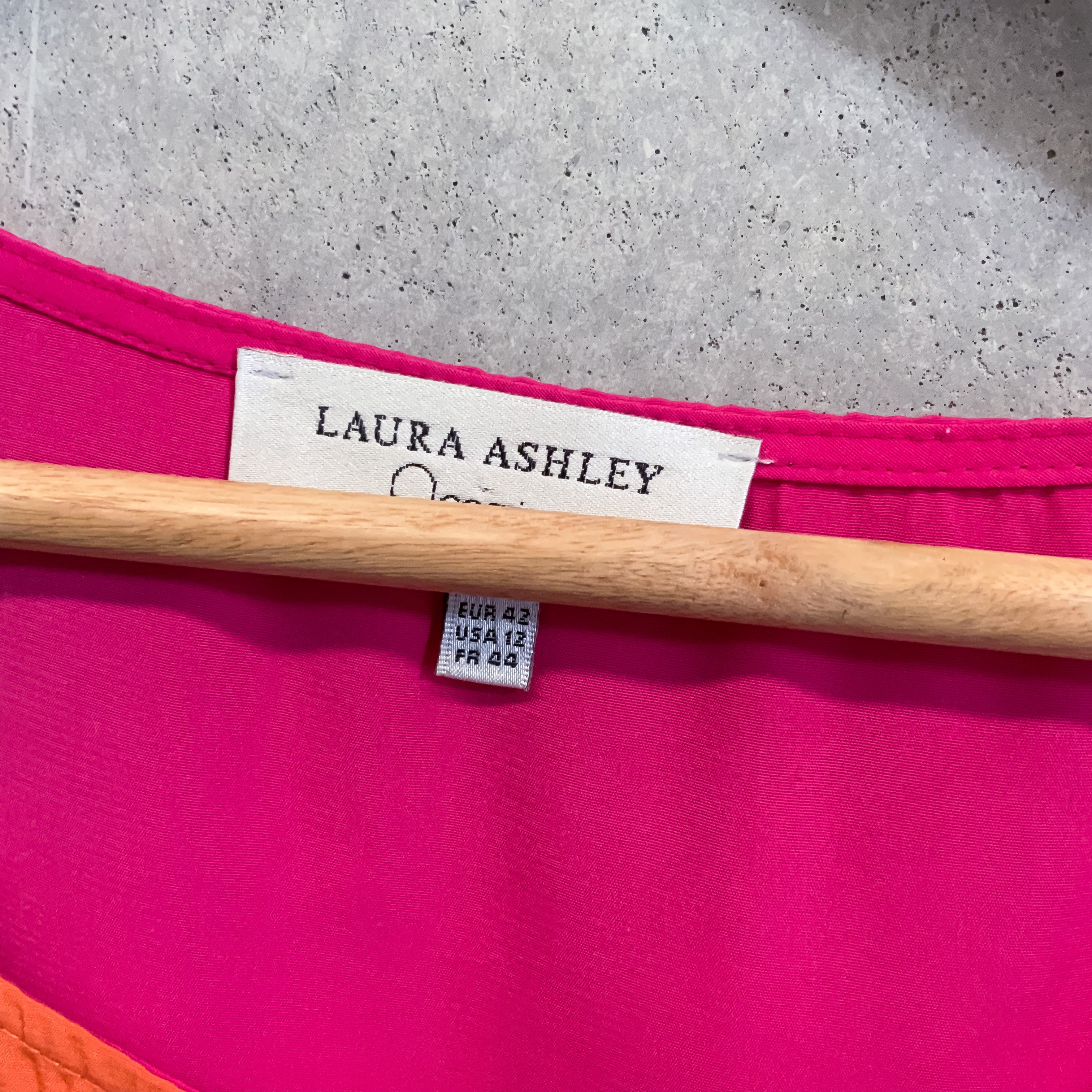 LAURA ASHLEY Orange Pink Colourblock Sleeveless Casual Blouse - Size 16