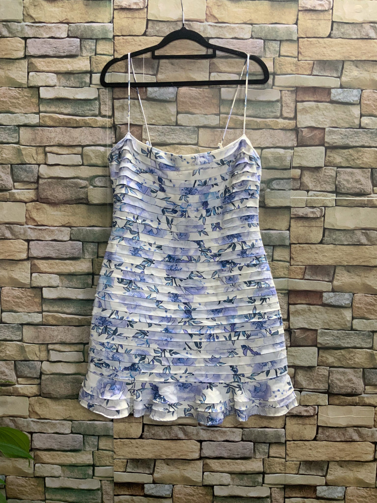 WHITE FOX Blue Floral ‘La Dolce Vita’ Mini Dress - Size M