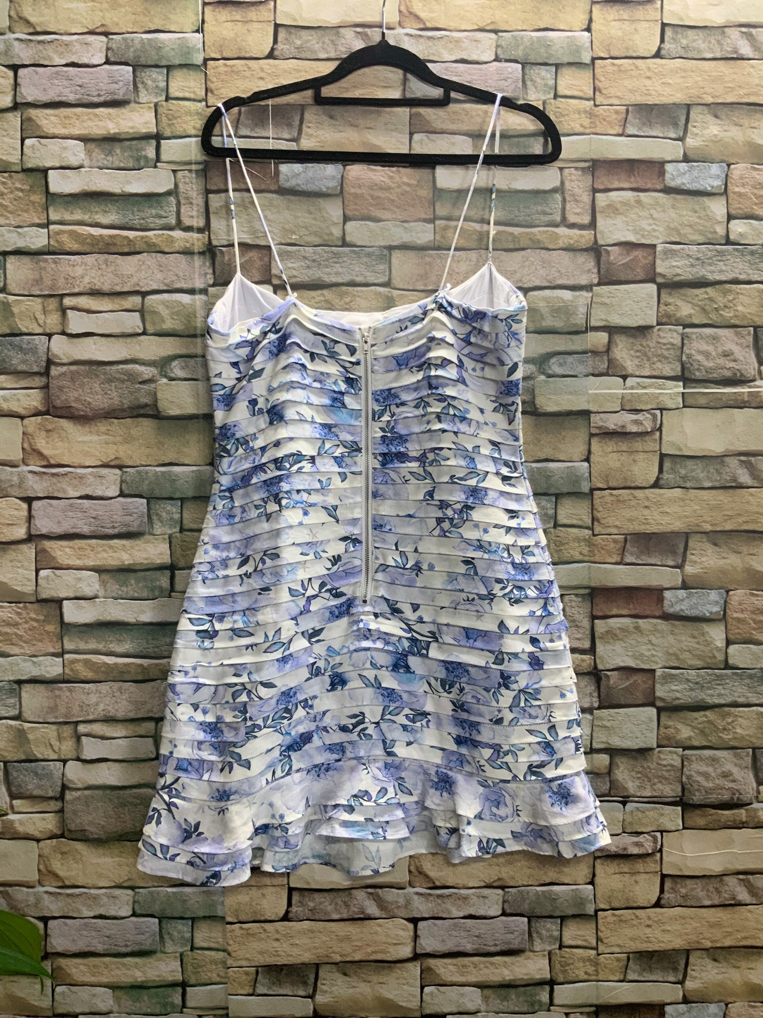 WHITE FOX Blue Floral ‘La Dolce Vita’ Mini Dress - Size M