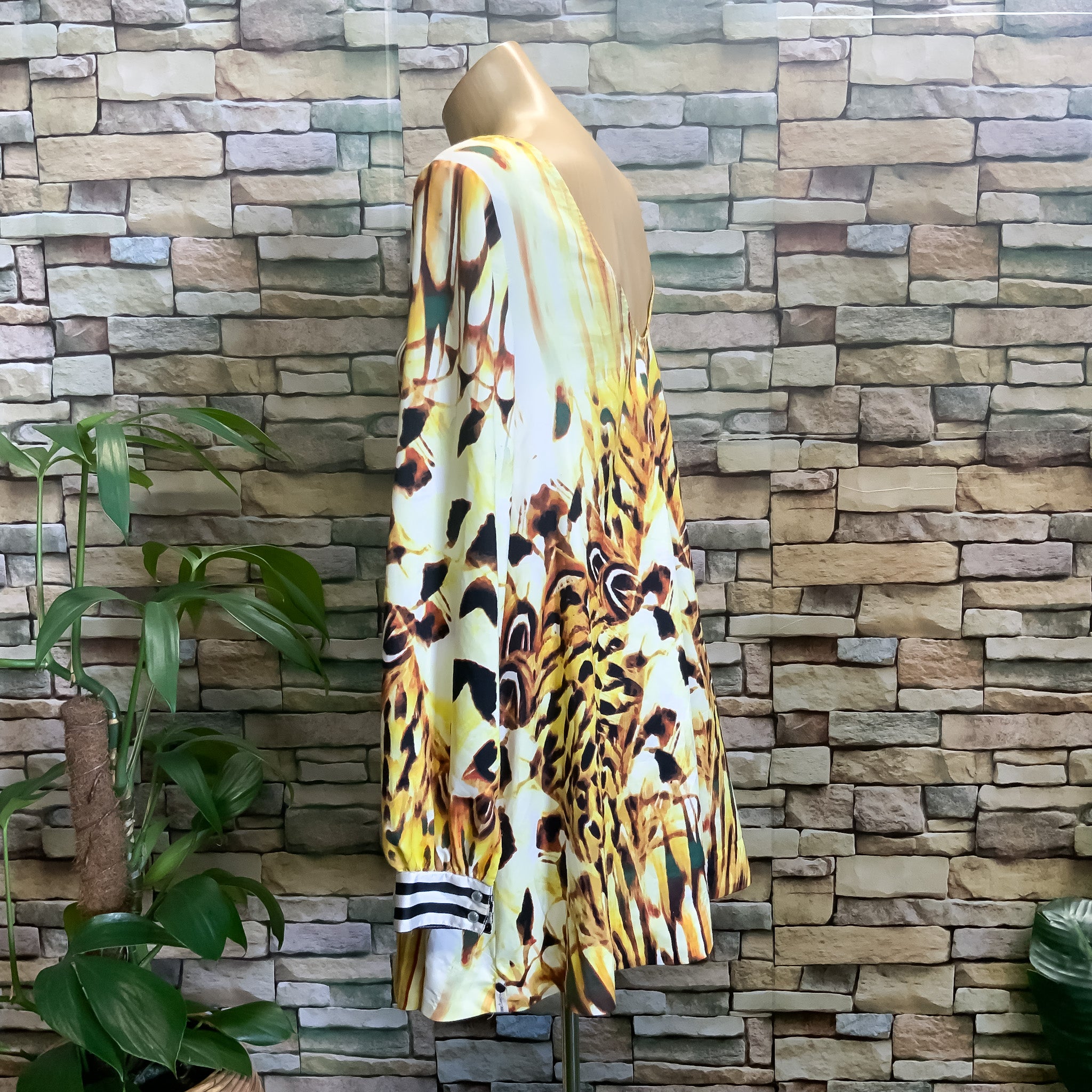 ONE TEASPOON ‘Dream Tiger’ A line Satin Print Dress - Size 8