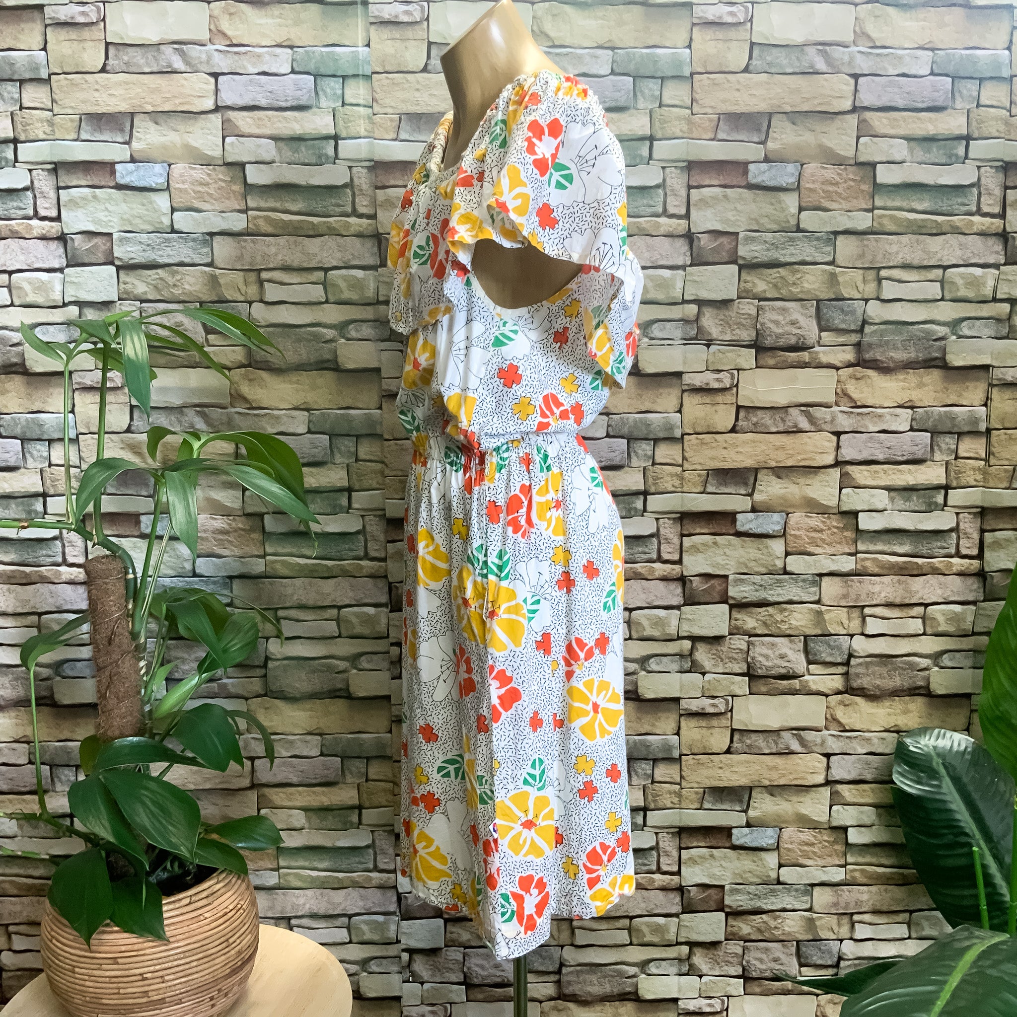 BOOM SHANKAR ‘Cheeko’ Print Off Shoulder Floral Dress - Size 10