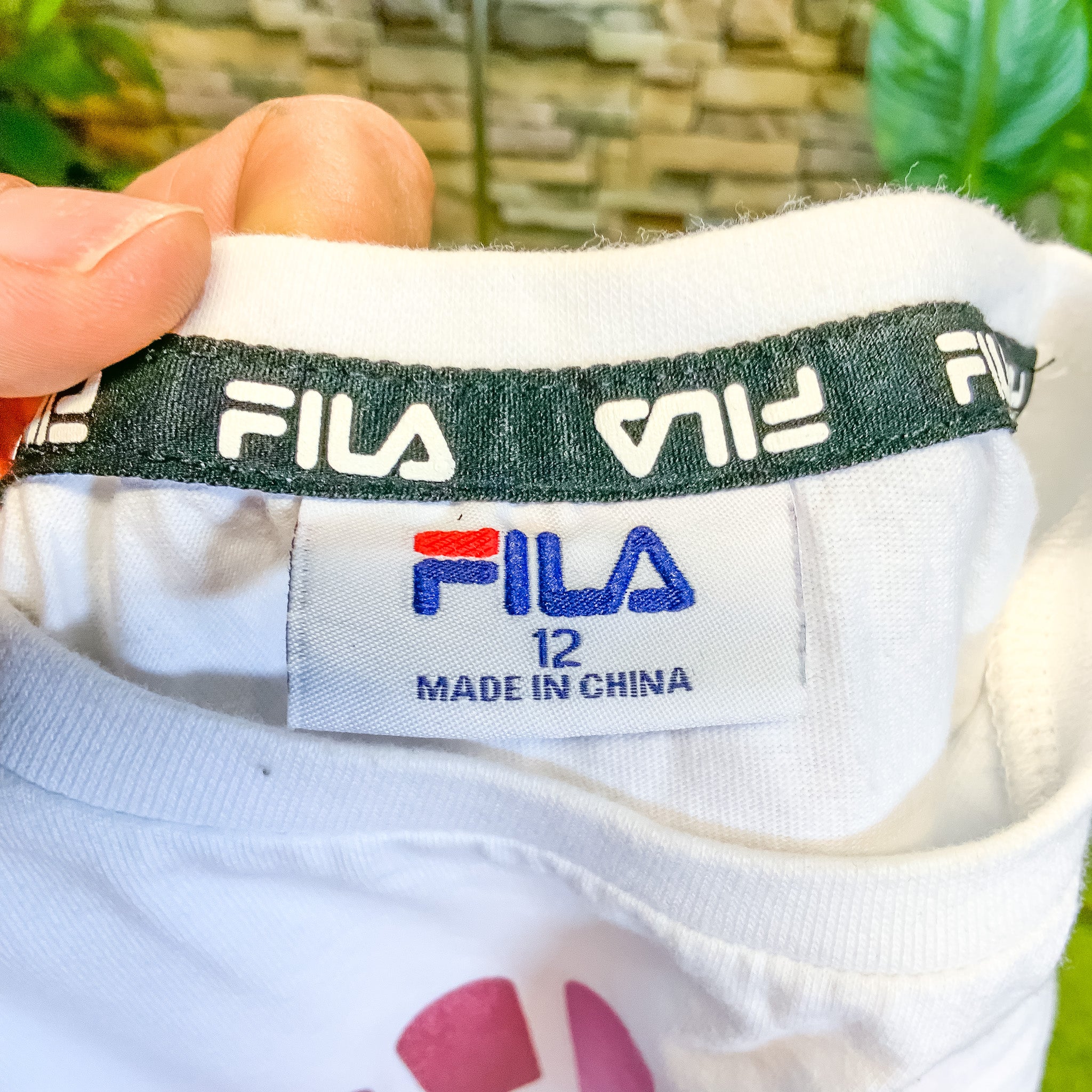 FILA Metallic Logo Print Crop Short Sleeve Tee - G12/W8