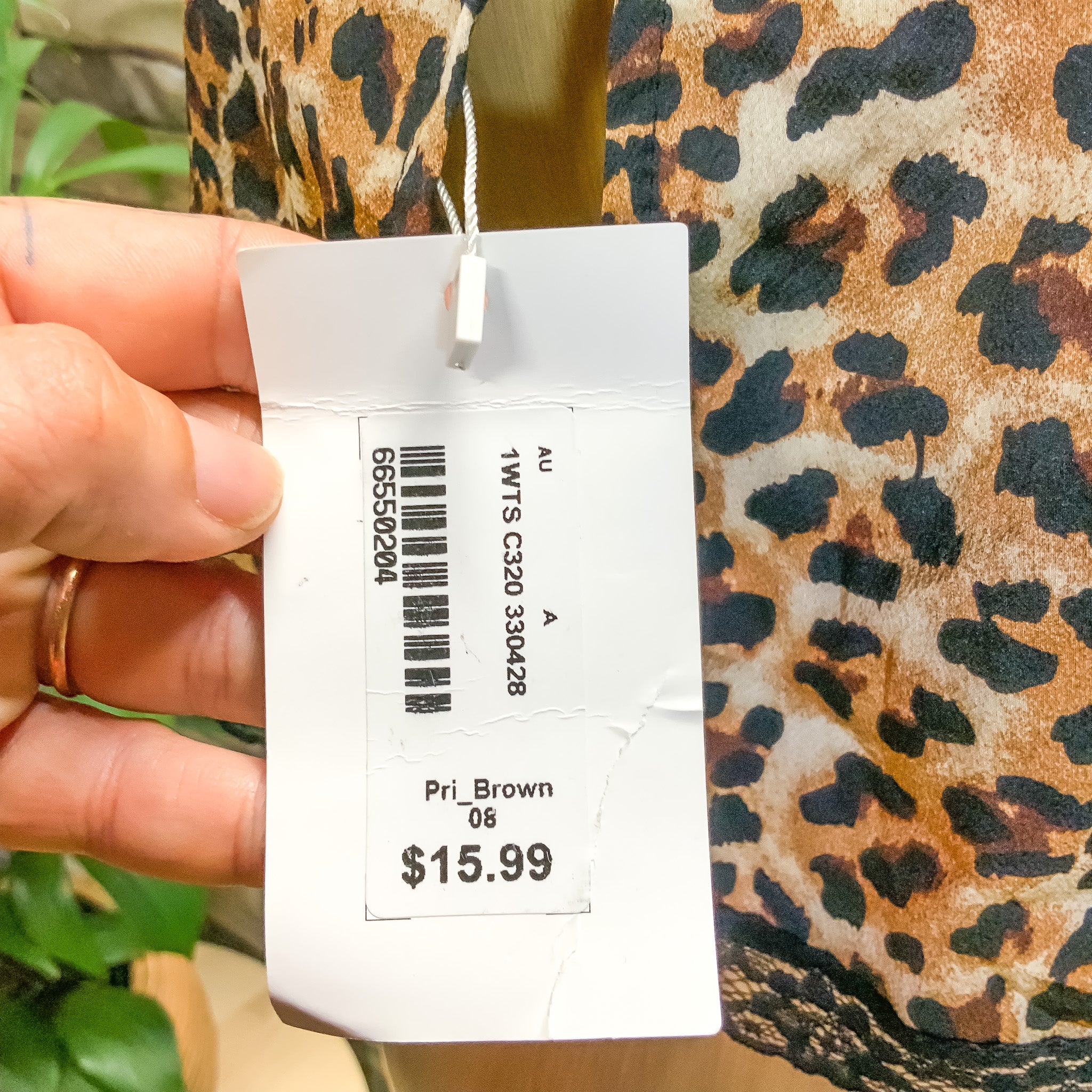 BNWT VALLEYGIRL Leopard Print Lace Trim Camisole Top - Size 8