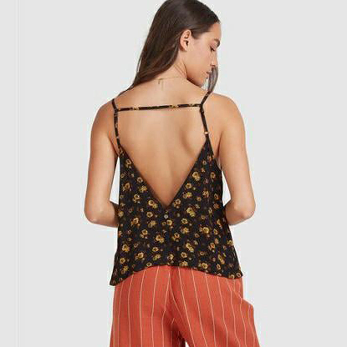 ELEMENT Blackwater Floral Camisole Top in black - Size XS