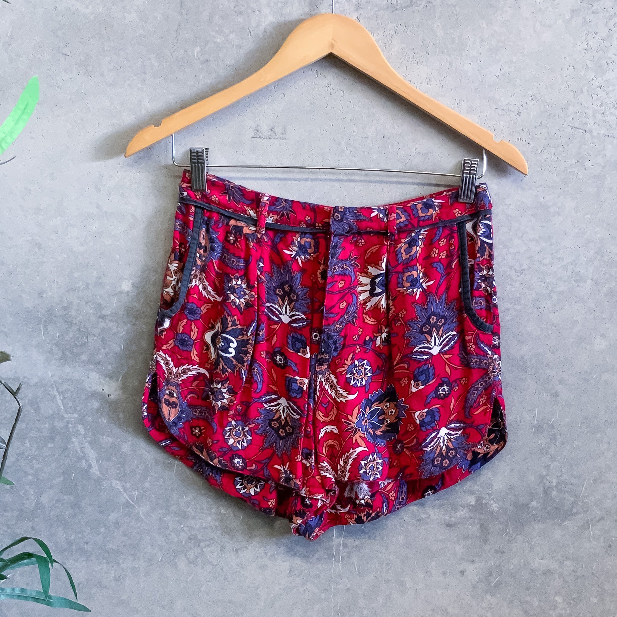 ELEMENT Maroon Coloured Bohemian Print Shorts - Size 8
