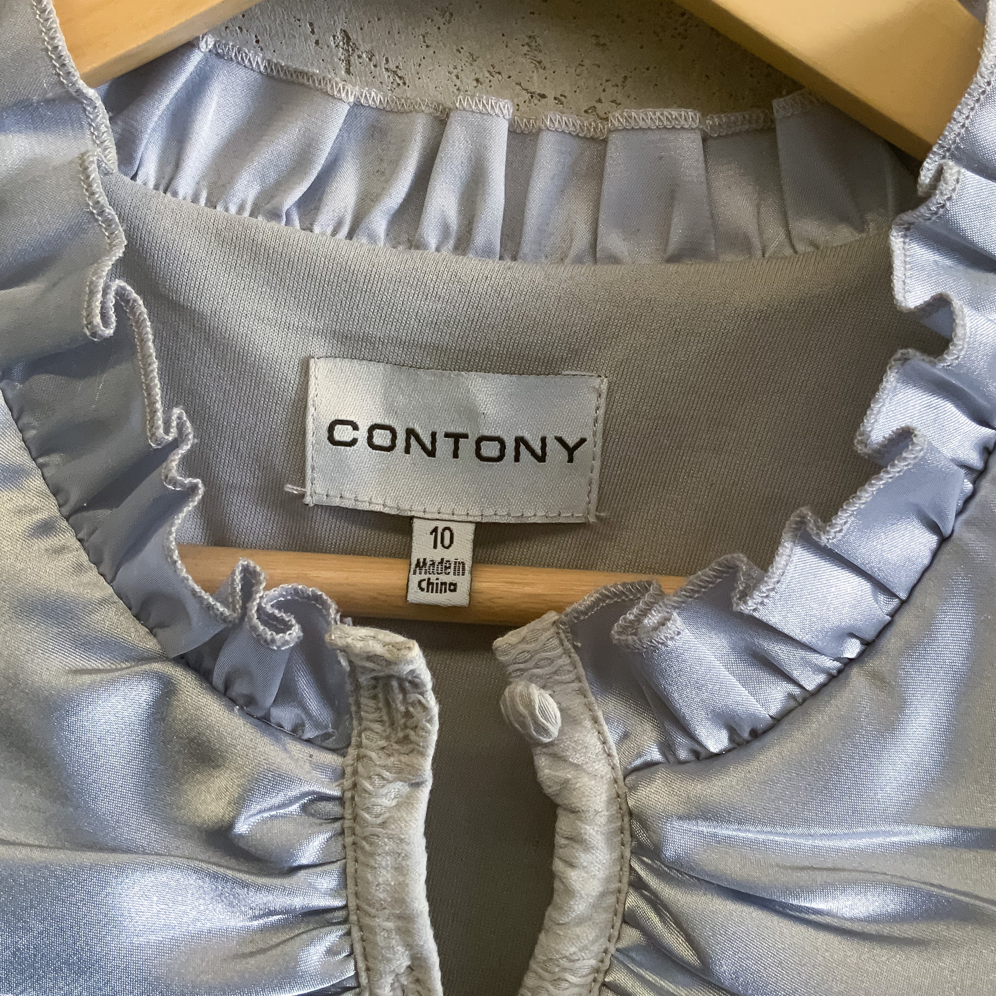 COTONY Sleeveless Silver High Neck Brocade Party/Evening Dress - Size 10