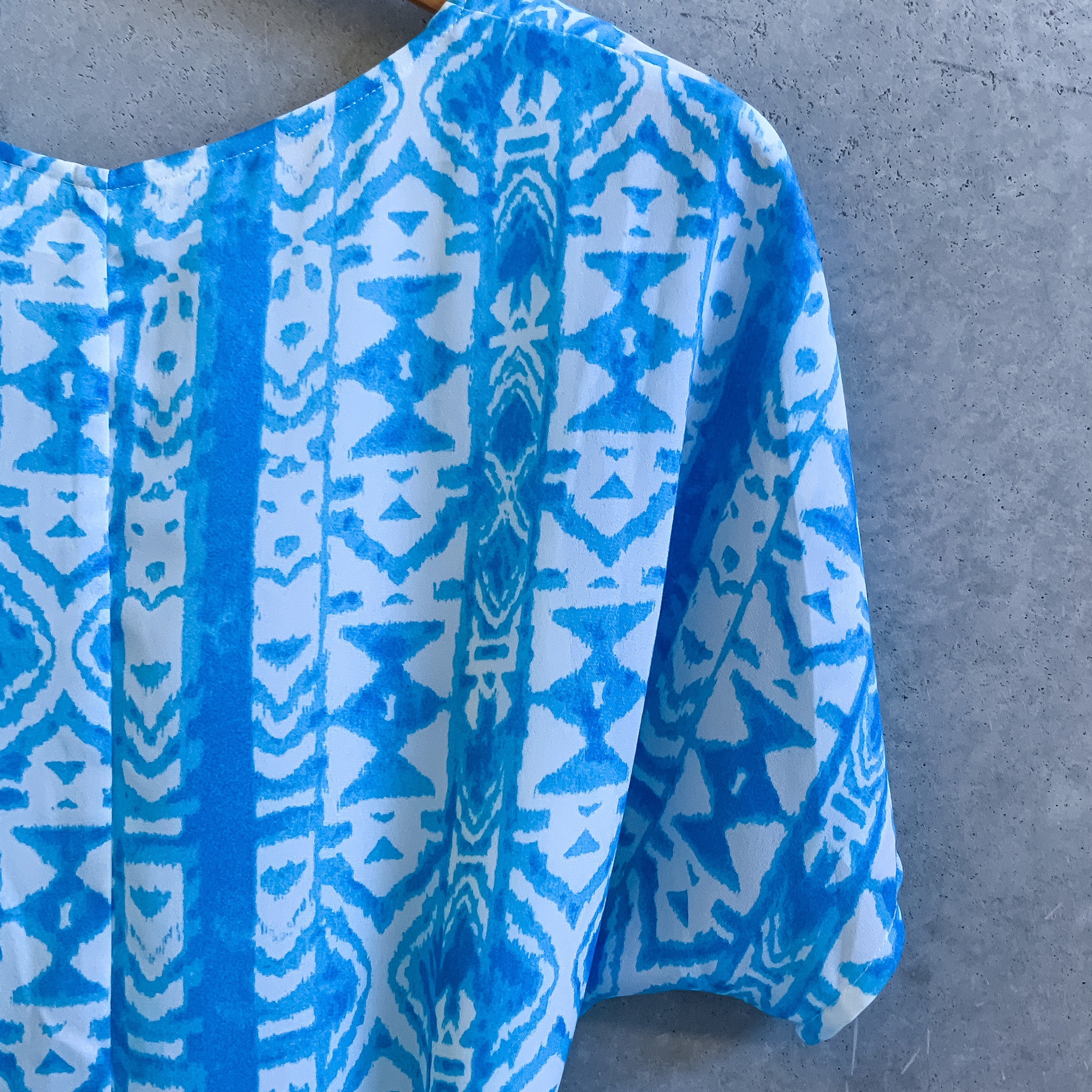 LUCCA Aztec Print Tie Waist Summer Shift Dress - Size XS
