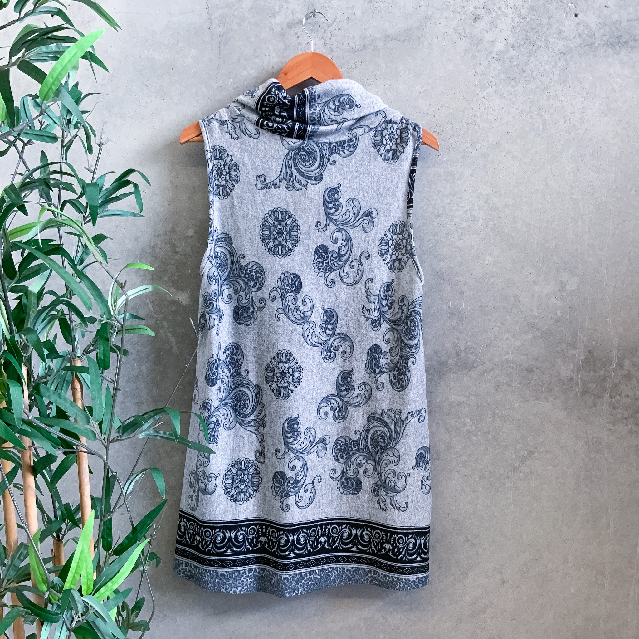 CAROLINE MORGAN Grey Roll Neck Knit Mini Dress/Tunic Top - Size 16