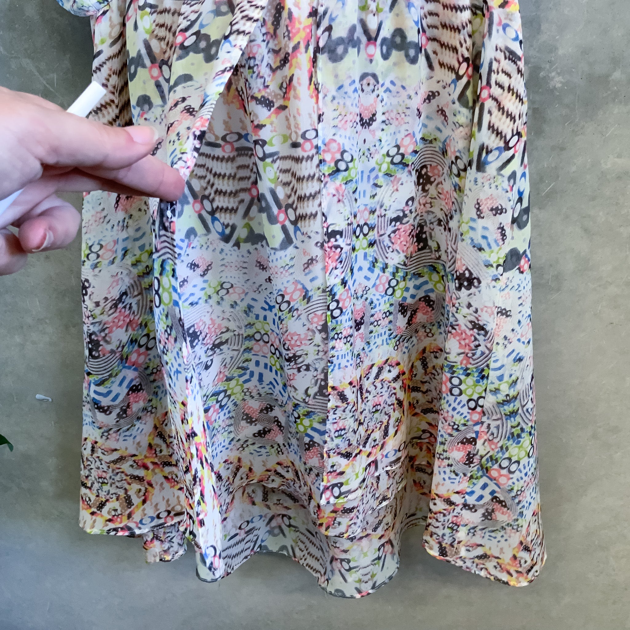 DOTTI Multicolored Abstract Print Sleeveless Casual Mini Dress - Size 10